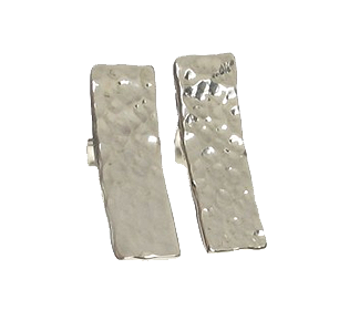 Oblong Hammered Earrings