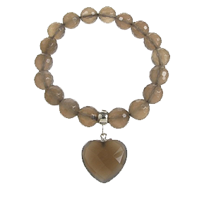 Silver & Grey Agate Bracelet