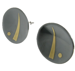 Gold Flash Disc Earrings