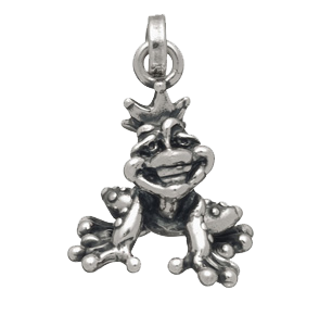 Raspini Crowned Frog Charm