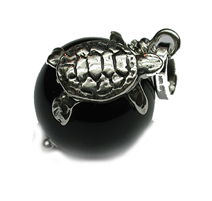 Raspini Onyx Turtle Charm