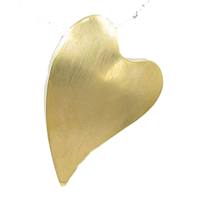 Large Offset Heart Pendant