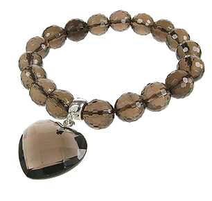 Silver Smokey Quartz Bracelet