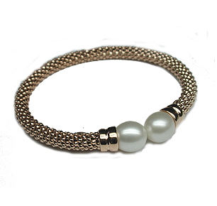 Mesh Pearl Bangle